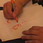 ( Artist at work, do not disturb. )