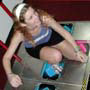 Maryssa shows off her knee drop.  (NO, she is not flashing anyone.  You pervs. ;)