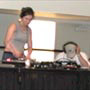 ( DJ's testing our gear the night before the con. )