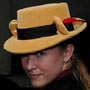 Kat models the Pimpin Kero-chan hat as we close for the weekend.